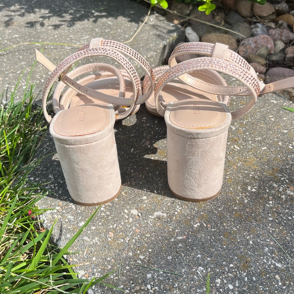 Tan Rhinestone High Heels - Picture 4 of 5
